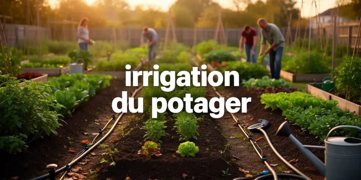 irrigation du potager avec systeme goutte a goutte et arrosage manuel
