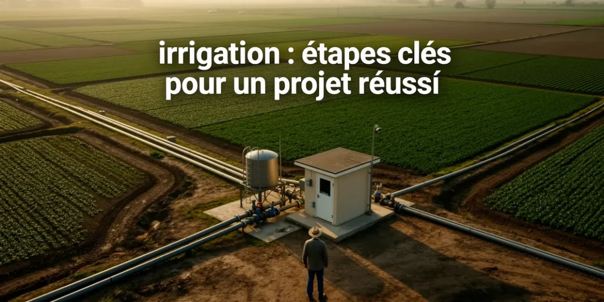 vue champ irrigation etapes cles