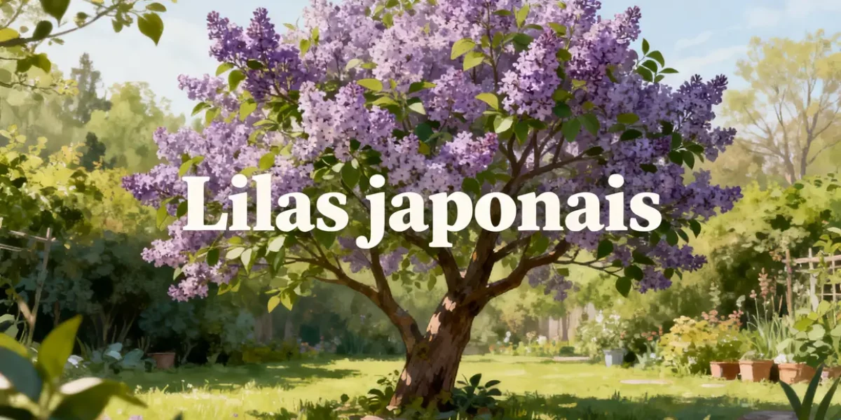 Lilas japonais en fleur dans un jardin printanier