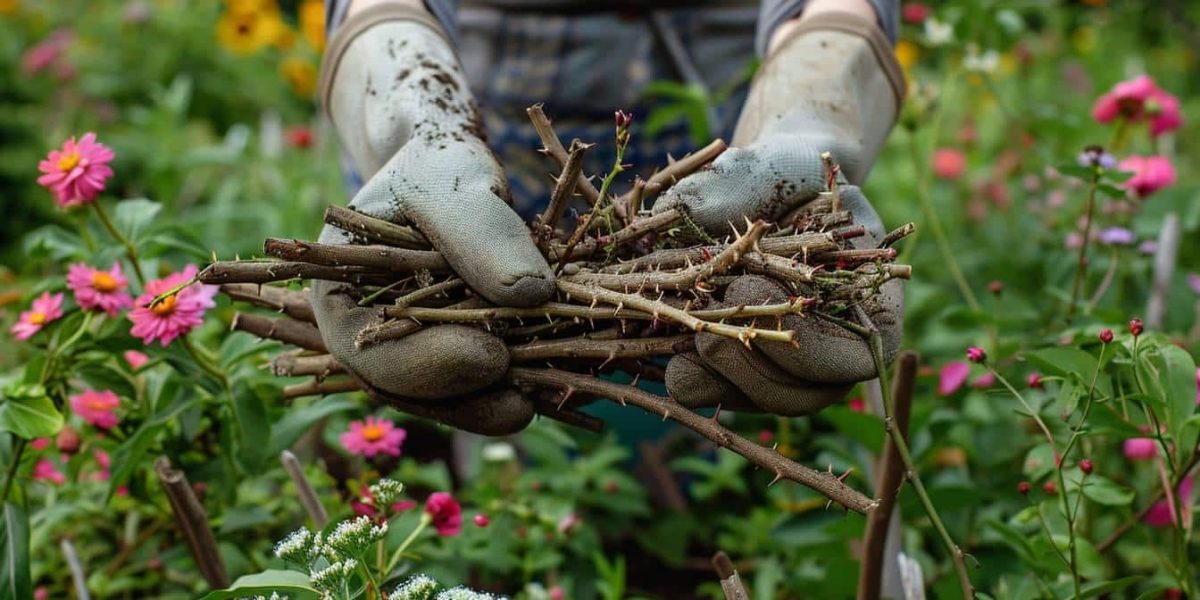 Élimination naturelle des ronces dans une ferme