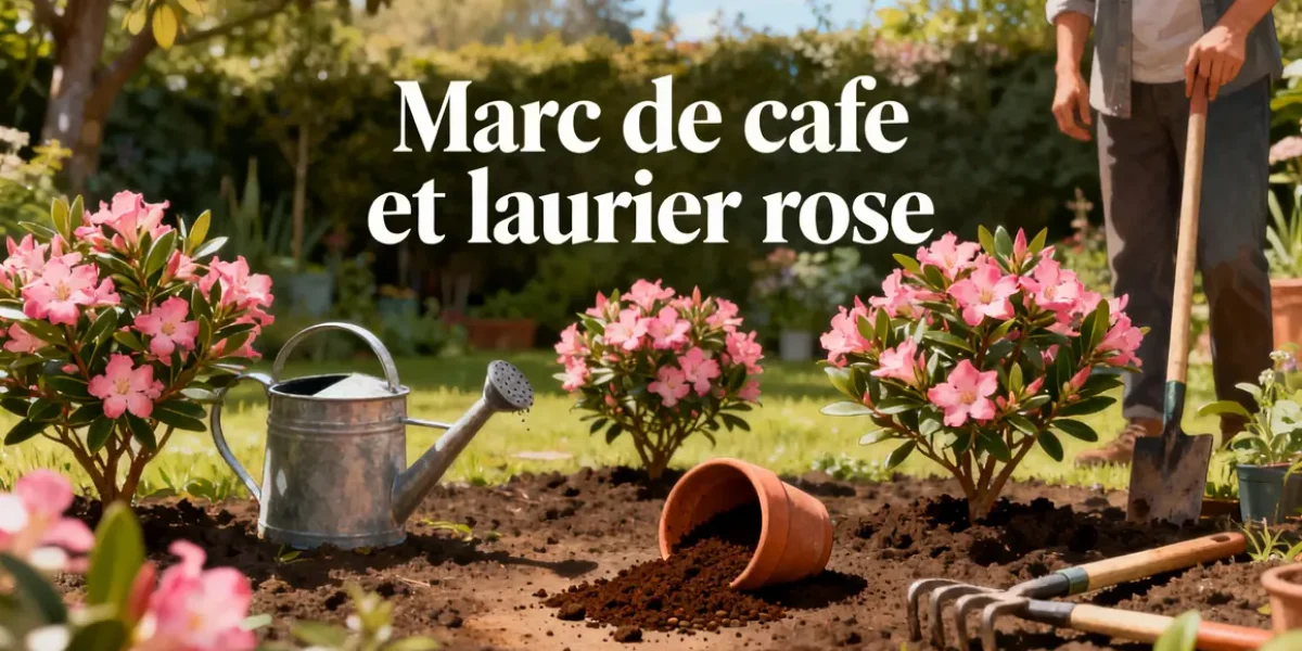 illustration jardin lauriers roses marc de cafe