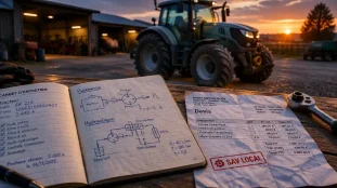 Marque tracteur : carnet d’entretien et SAV local, tracteur