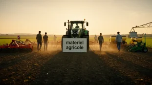 materiel agricole champ tracteur outils silhouettes