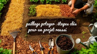 potager parcelles paillage naturel paille feuilles brf