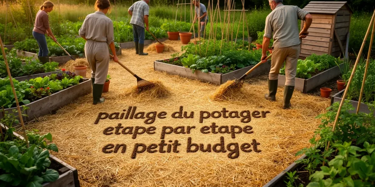 Photo paillage potager petit budget en pleine nature