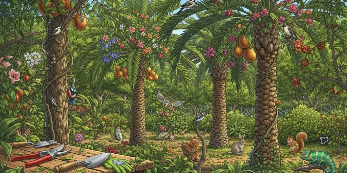 palmiers grappes fleurs taille biodiversite