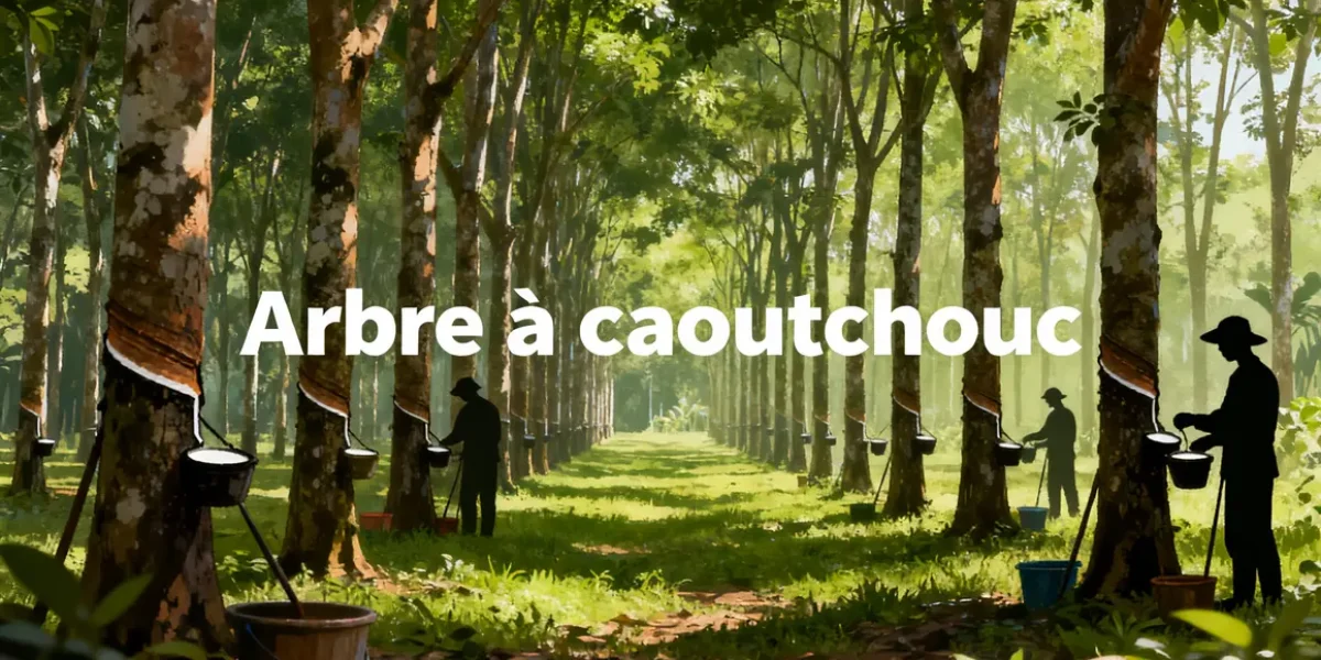 Plantation arbre a caoutchouc avec recolte latex