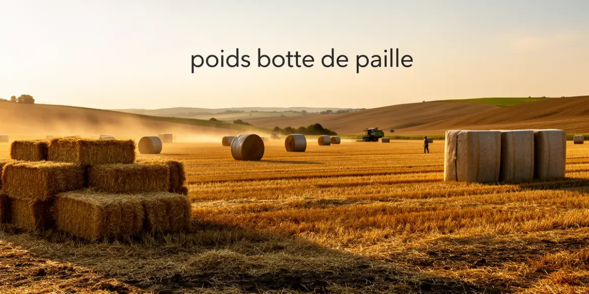 Champ avec bottes de paille formats panorama moisson