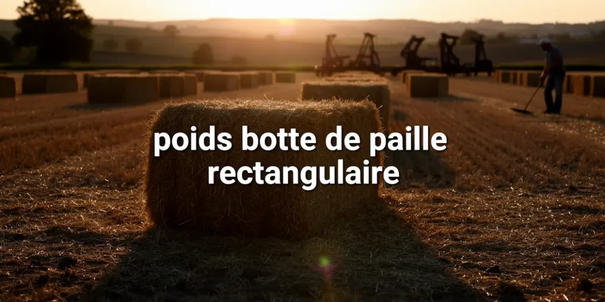 Poids botte de paille rectangulaire alignées au coucher du soleil