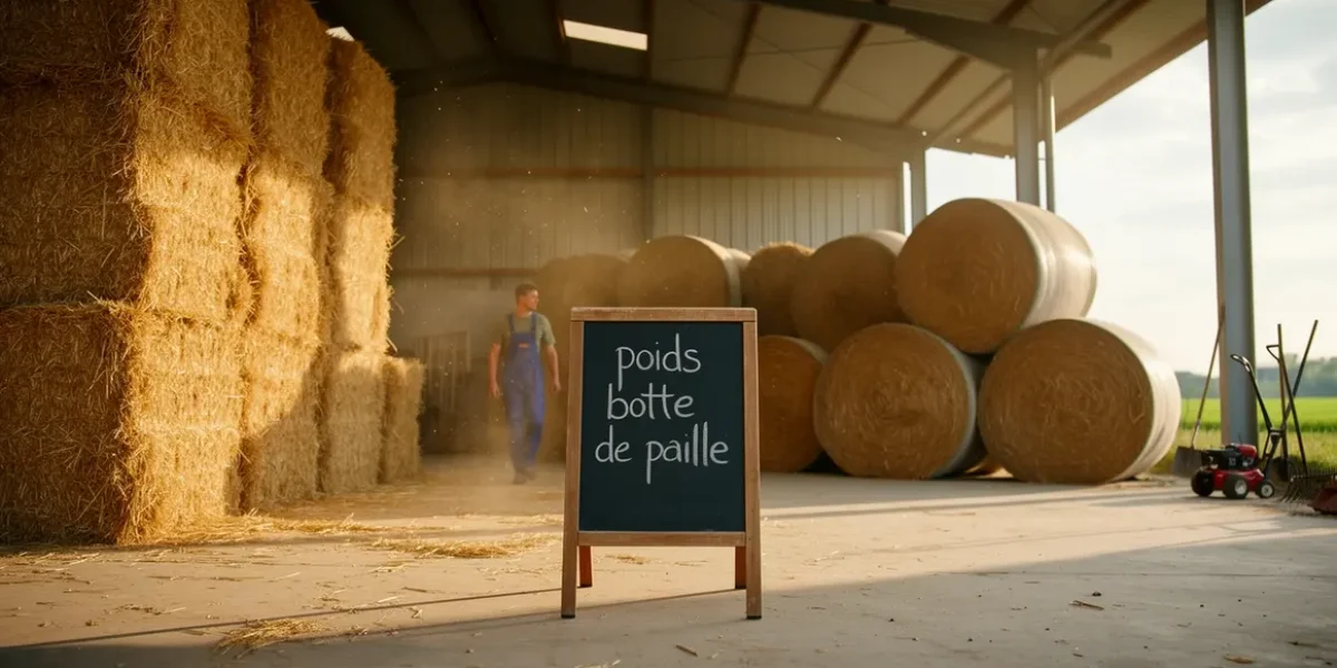 poids botte de paille différents formats