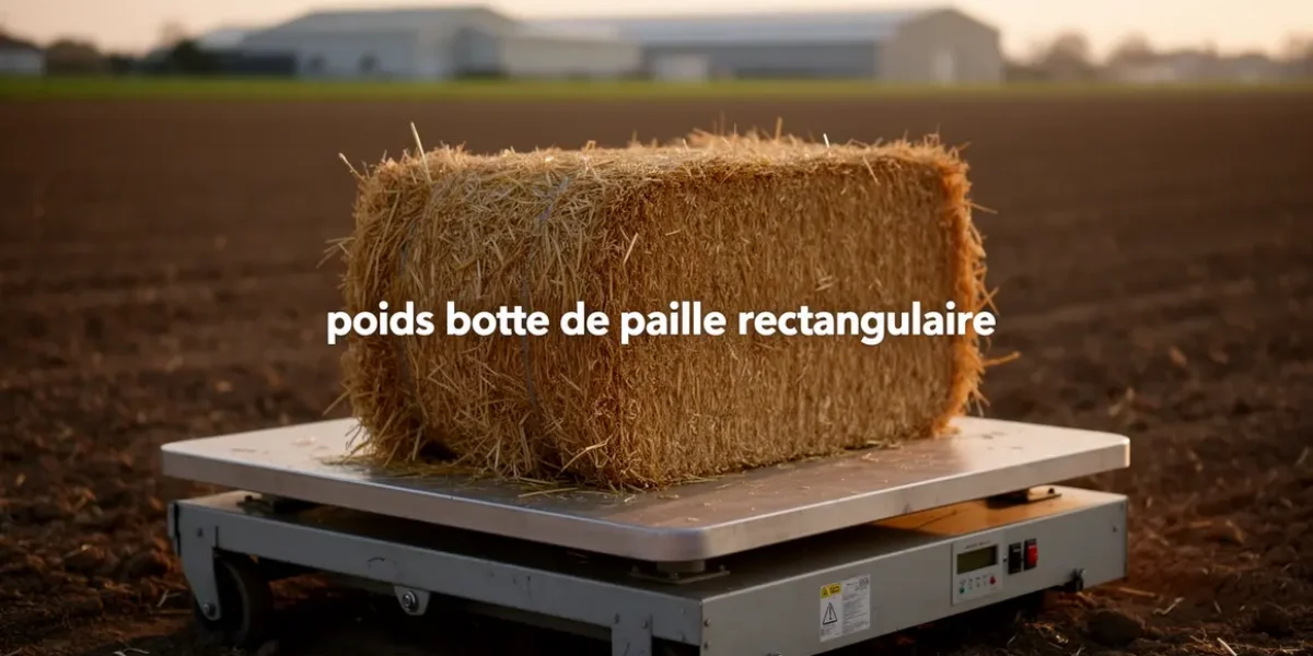 poids botte de paille rectangulaire balance industrielle champ