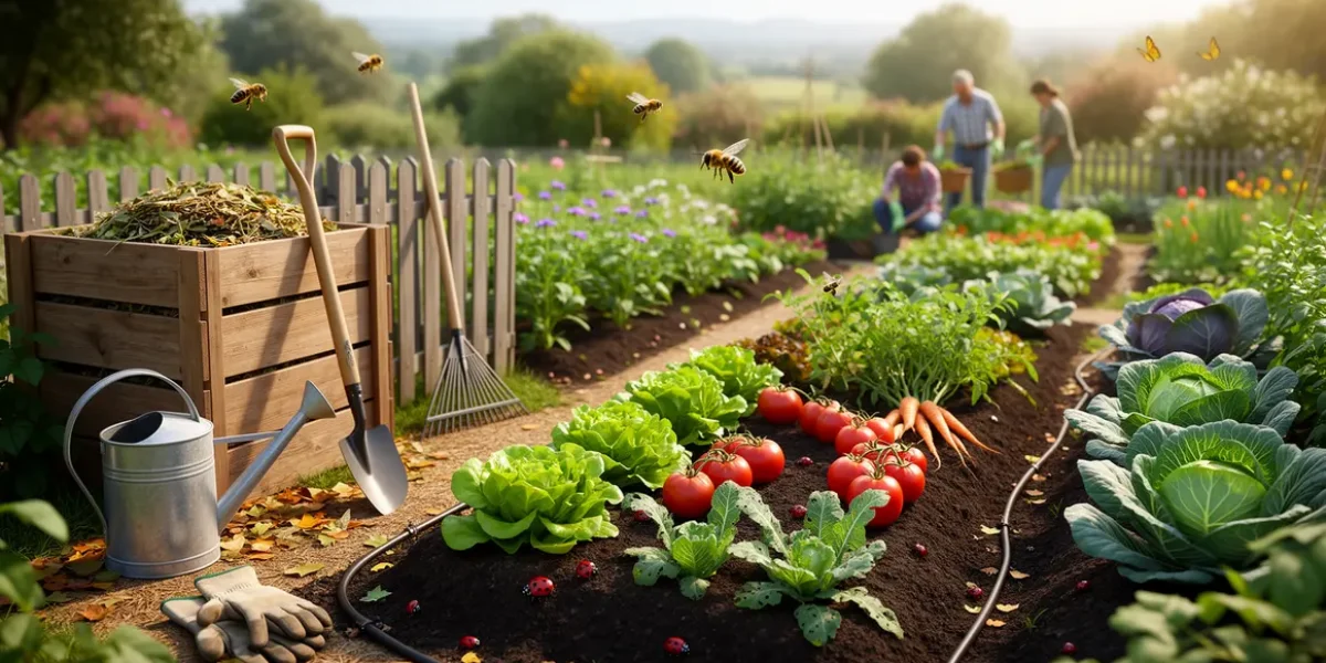 potager bio grand legumes compost abeilles