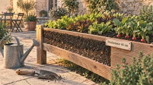 Potager en hauteur profondeur 40 cm, bacs et substrat