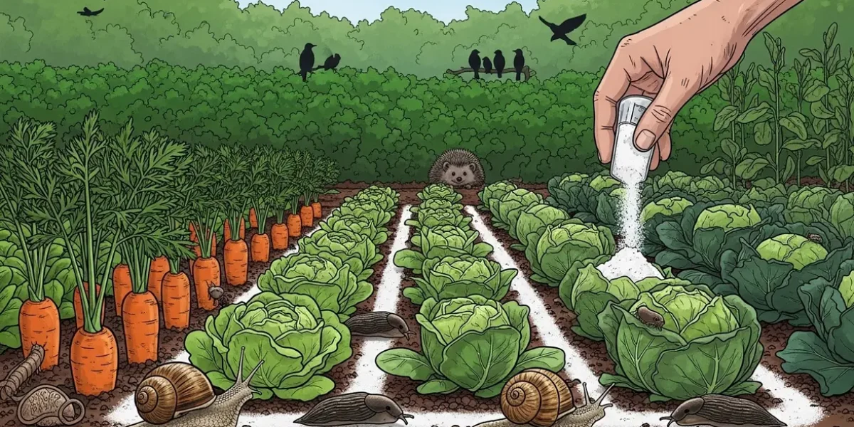 Potager barriere bicarbonate contre escargots et limaces