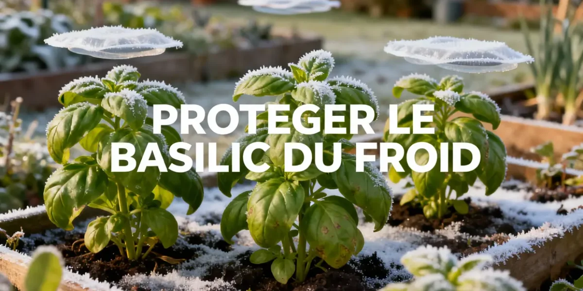 protection basilic froid hiver avec voile