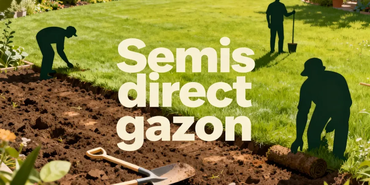 Illustration semis direct gazon écologique