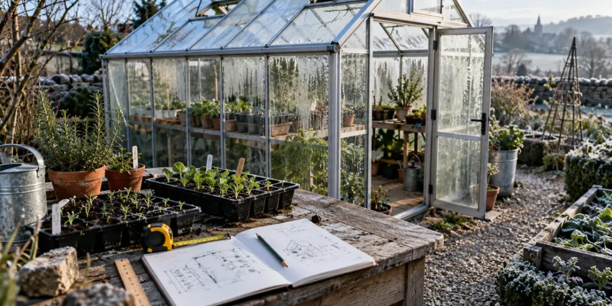 Serre de jardin verre : lucarnes d’aération et ancrage
