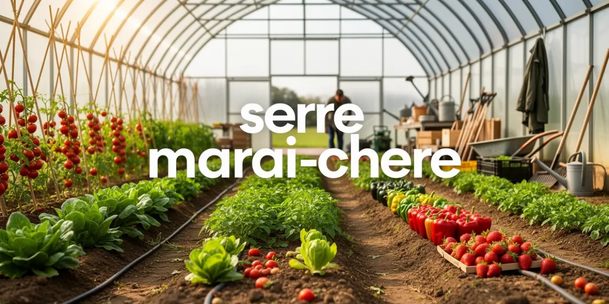 Vue serre marai-chere lumineuse legumes petits fruits