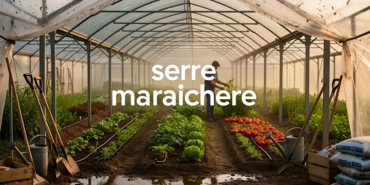 serre maraichere typique structure acier bache transparente horticulture organisation
