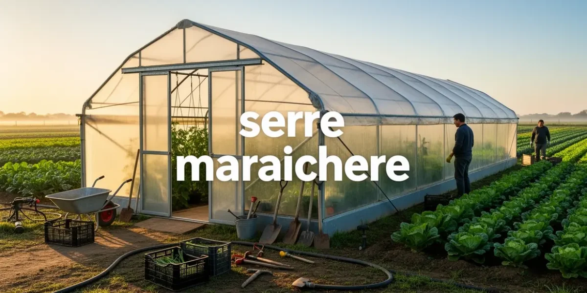 serre maraichere acier galvanise bache anti UV champ