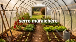 serre maraichere tunnel polyethyelene vue globale