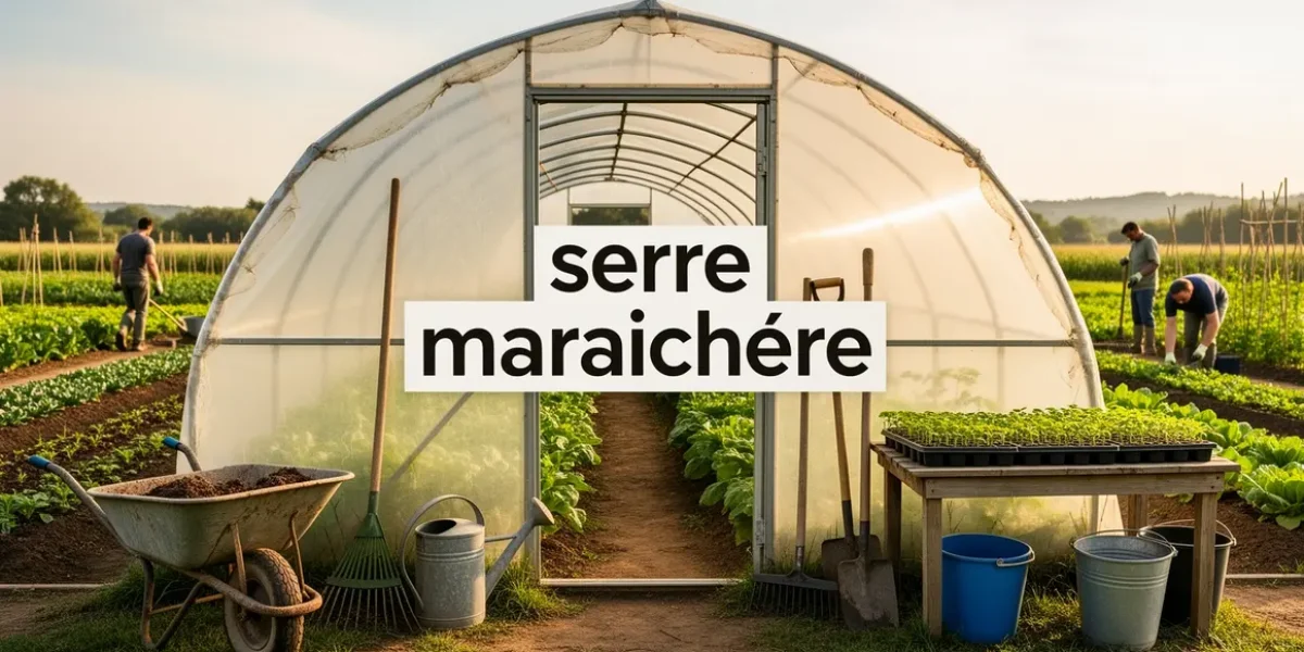 serre maraichere budget serre tunnel photorealiste