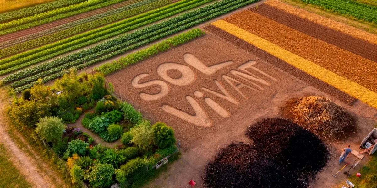 parcelle agricole sol vivant vue du ciel