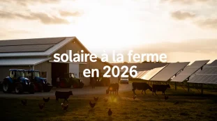 ferme moderne avec panneaux solaires en 2026