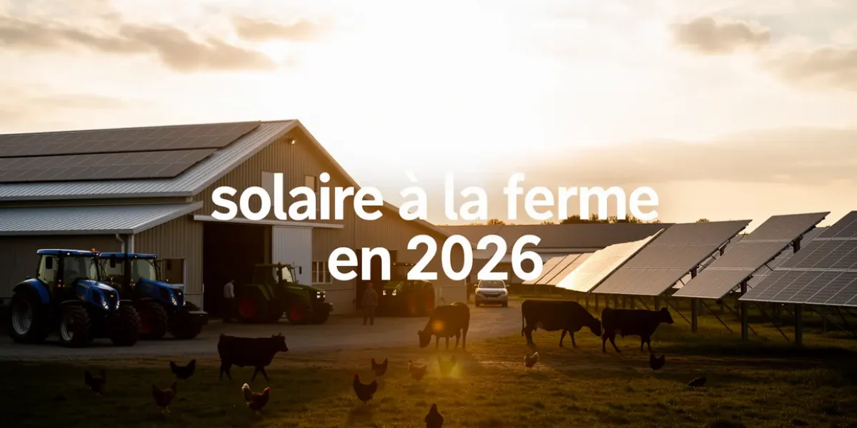 ferme moderne avec panneaux solaires en 2026