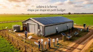 ferme avec panneaux solaires et autonomie