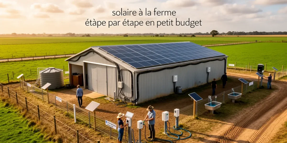 ferme avec panneaux solaires et autonomie