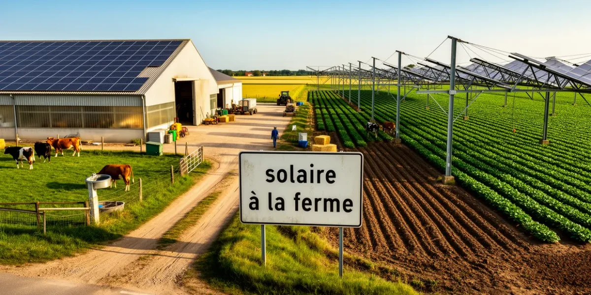 solaire a la ferme vue panoramique ferme moderne panneaux solaires