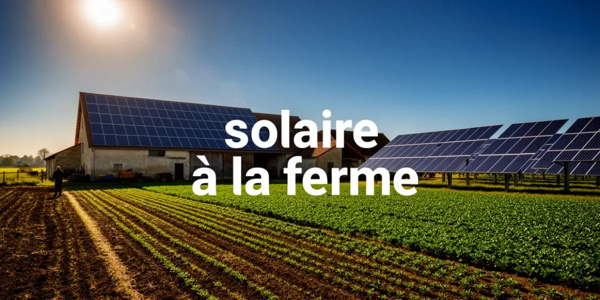 ferme agricole photorealiste solaire a la ferme panneaux solaires sur toits et au sol