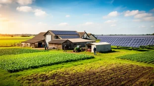 solaire a la ferme avec panneaux solaires et modernisation