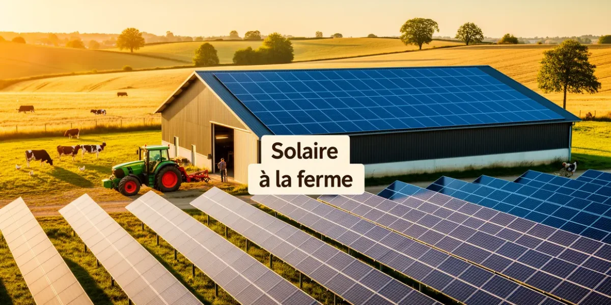 Solaire a la ferme hangar panneaux solaires exploitation agricole