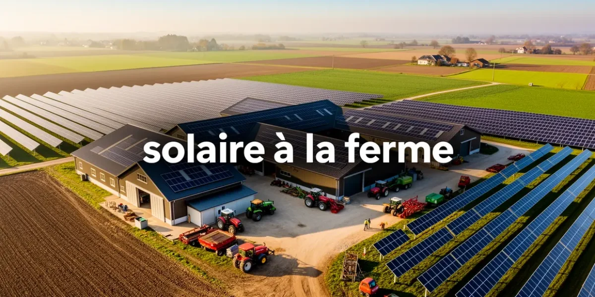 Solaire à la ferme panneaux solaires sur exploitation agricole