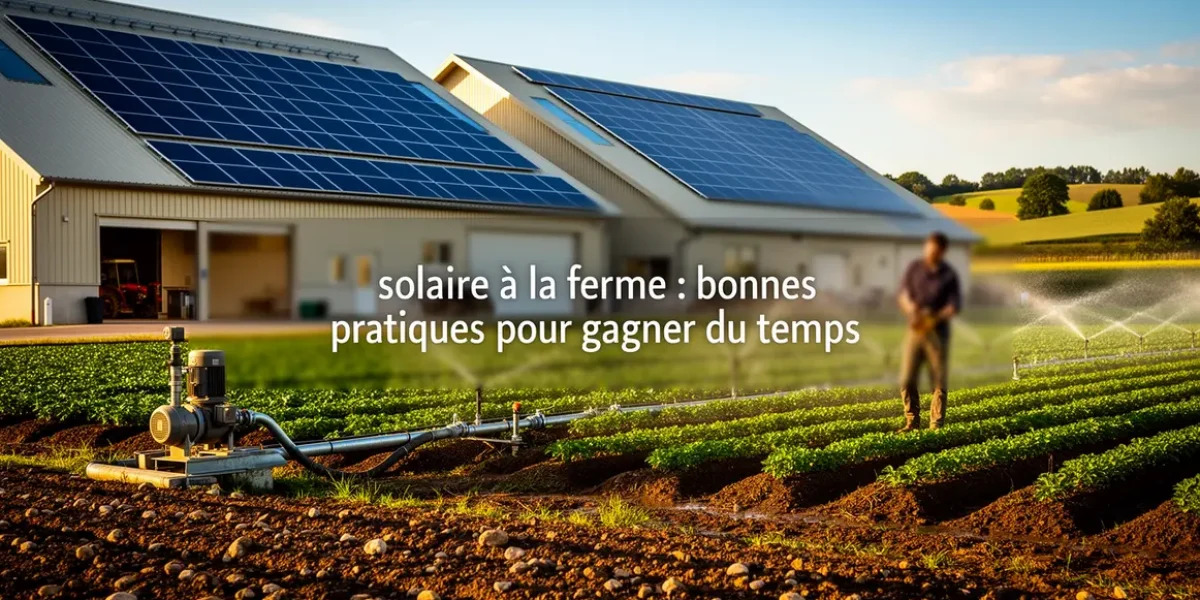 energie solaire ferme avec panneaux et pompe d irrigation automatisee