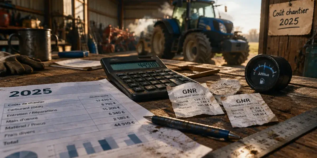 Tarif prestation travaux agricole 2025, calcul coût chantier