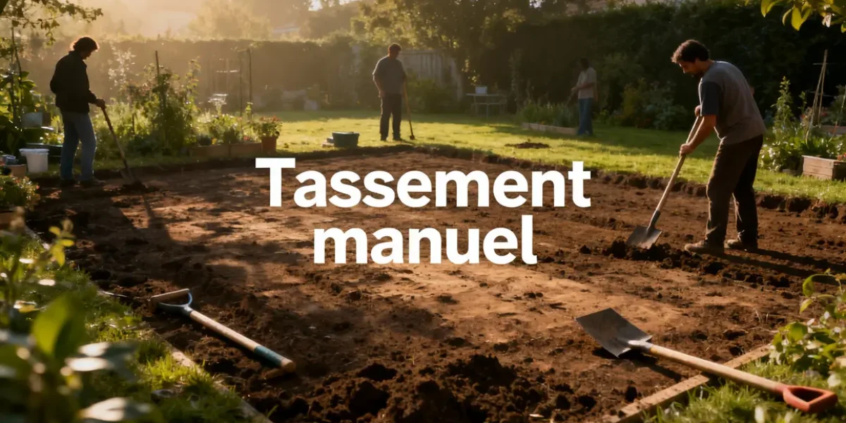 preparation sol jardin tassement manuel