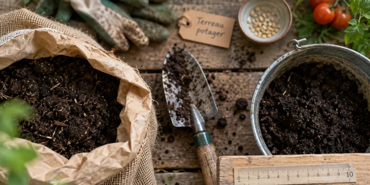 Terreau potager 100 L/m² : mesurer la profondeur et préparer la terre