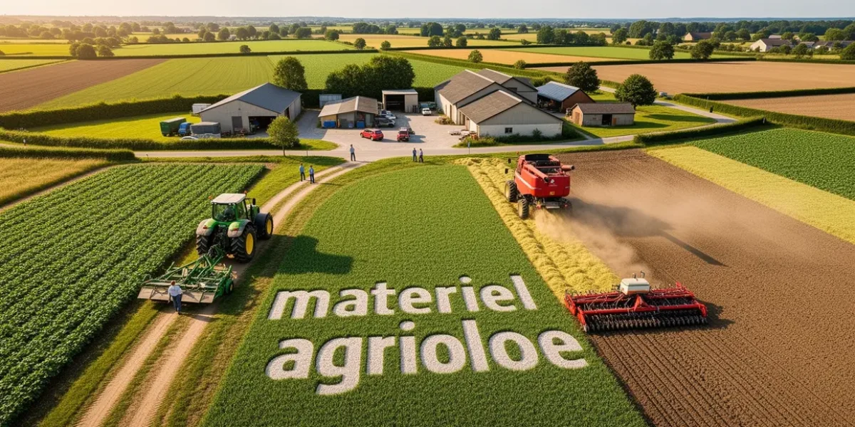 exploitation avec machines agricoles modernes utilisation