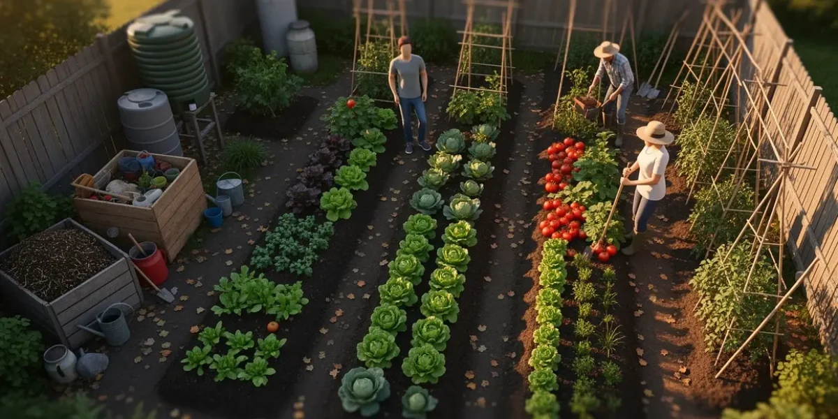 vue aerienne potager bio debutant budget